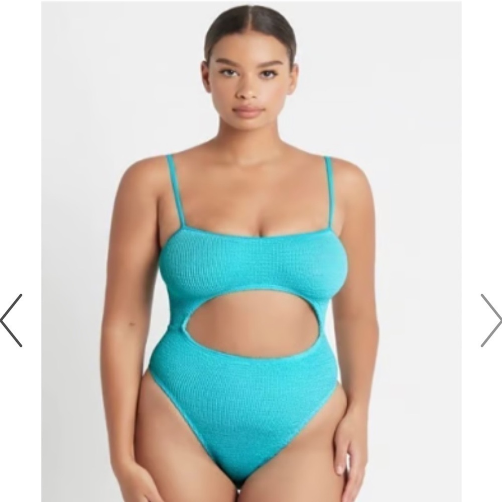 Bond Eye Strap Mishy one piece swimsuit teal blue one size cut out - Picture 12 of 12